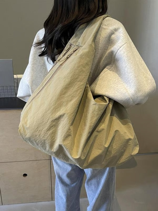 Textured Draped Tote Bag