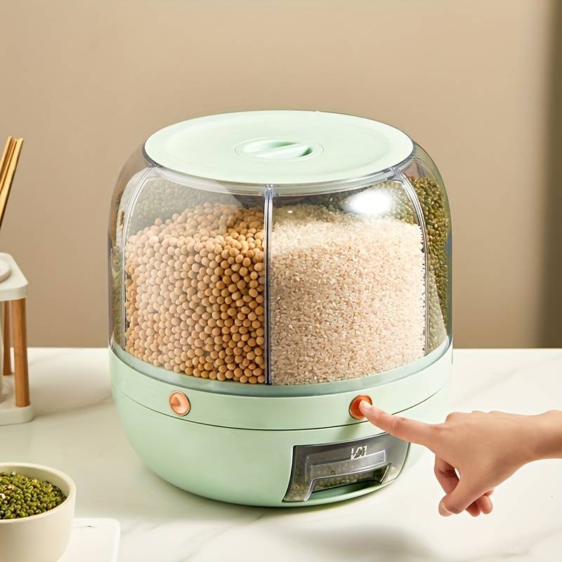 HexaDome 360° Rotating Grain Storage Container and Dispenser