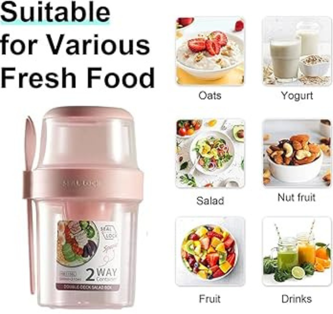 Dual-Compartment Smart Meal Multicolor Containers (Set of 3)