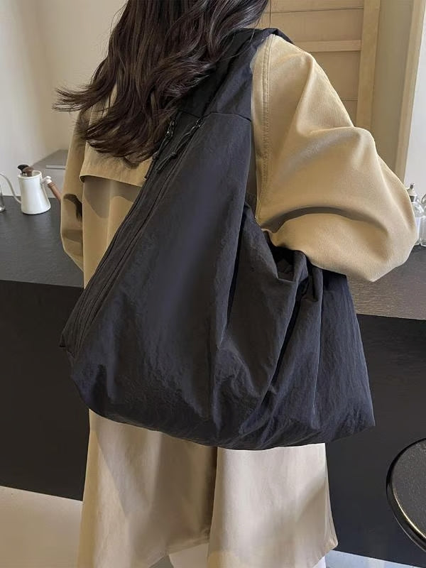 Textured Draped Tote Bag