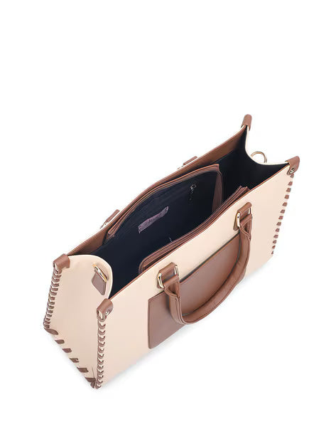 Trendy Two-Tone Office Laptop Tote