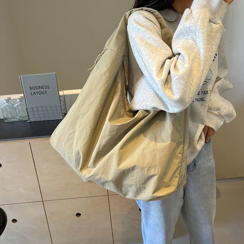 Textured Draped Tote Bag