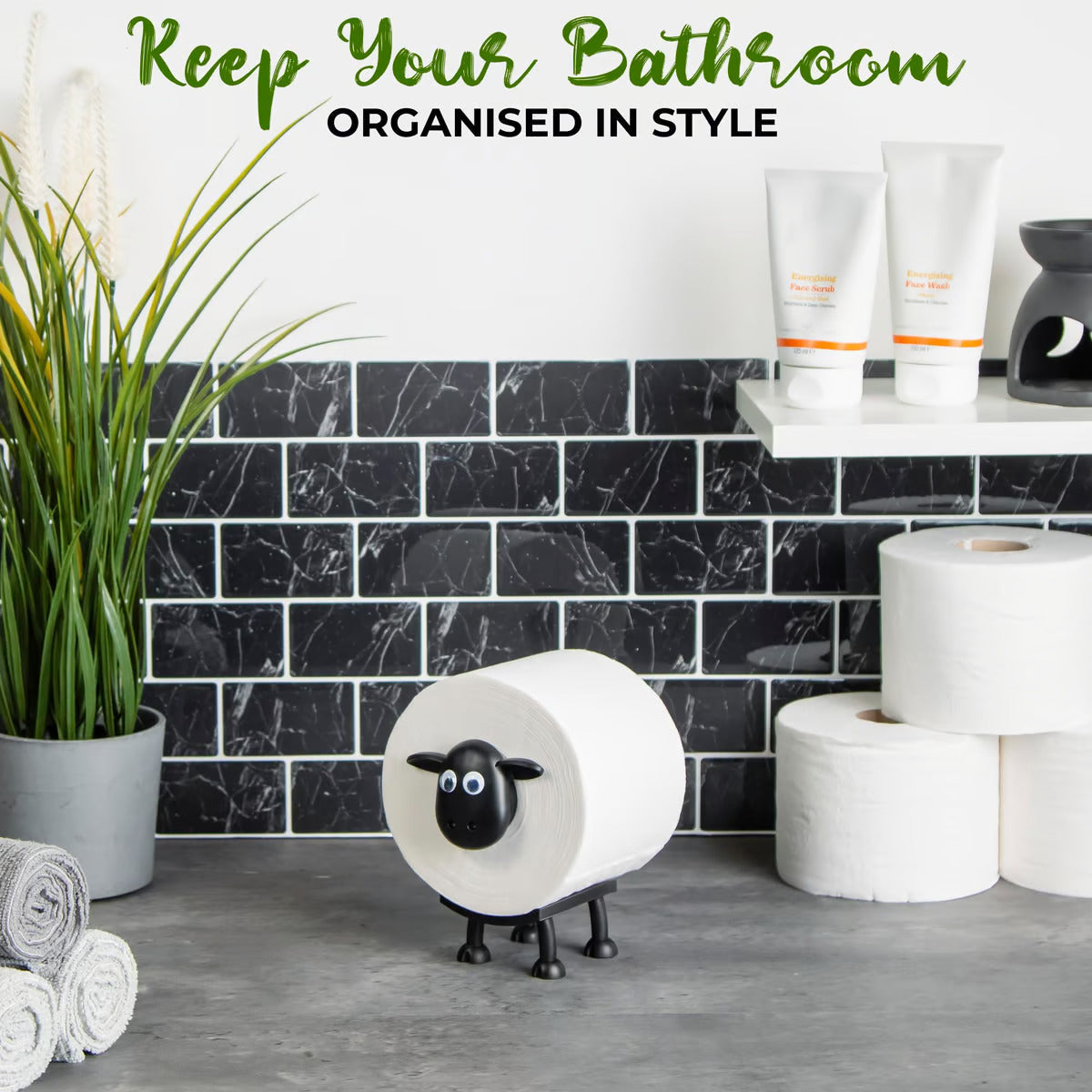 Delightful Sheep Toilet Roll Organizer