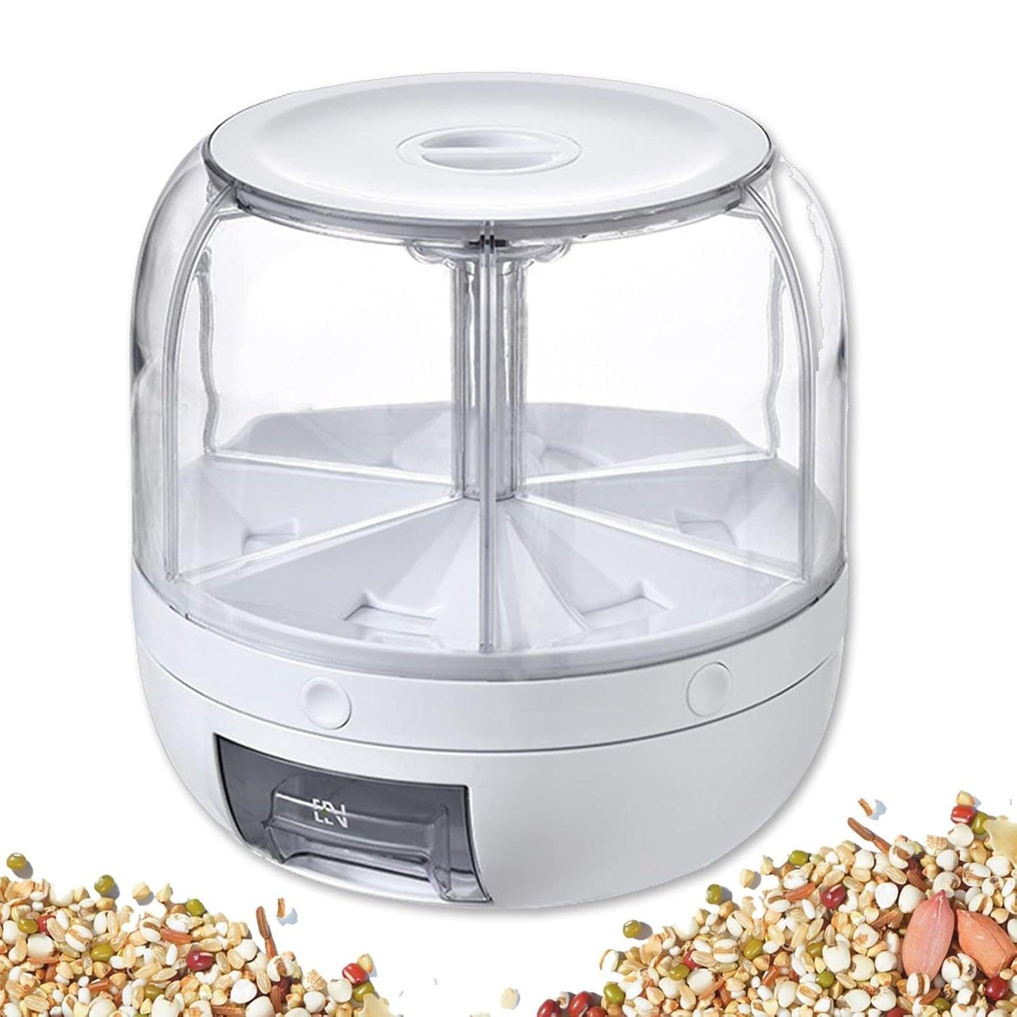 HexaDome 360° Rotating Grain Storage Container and Dispenser