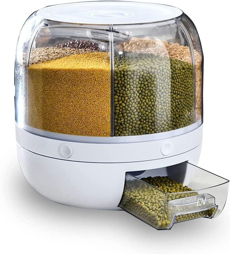 HexaDome 360° Rotating Grain Storage Container and Dispenser