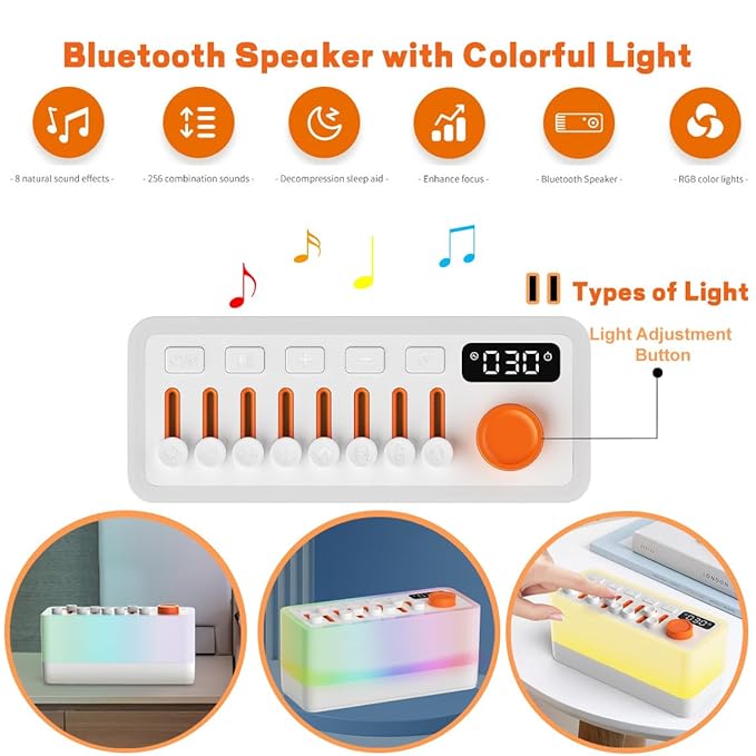 White Noise Sleep Sound Portable Bluetooth Speaker