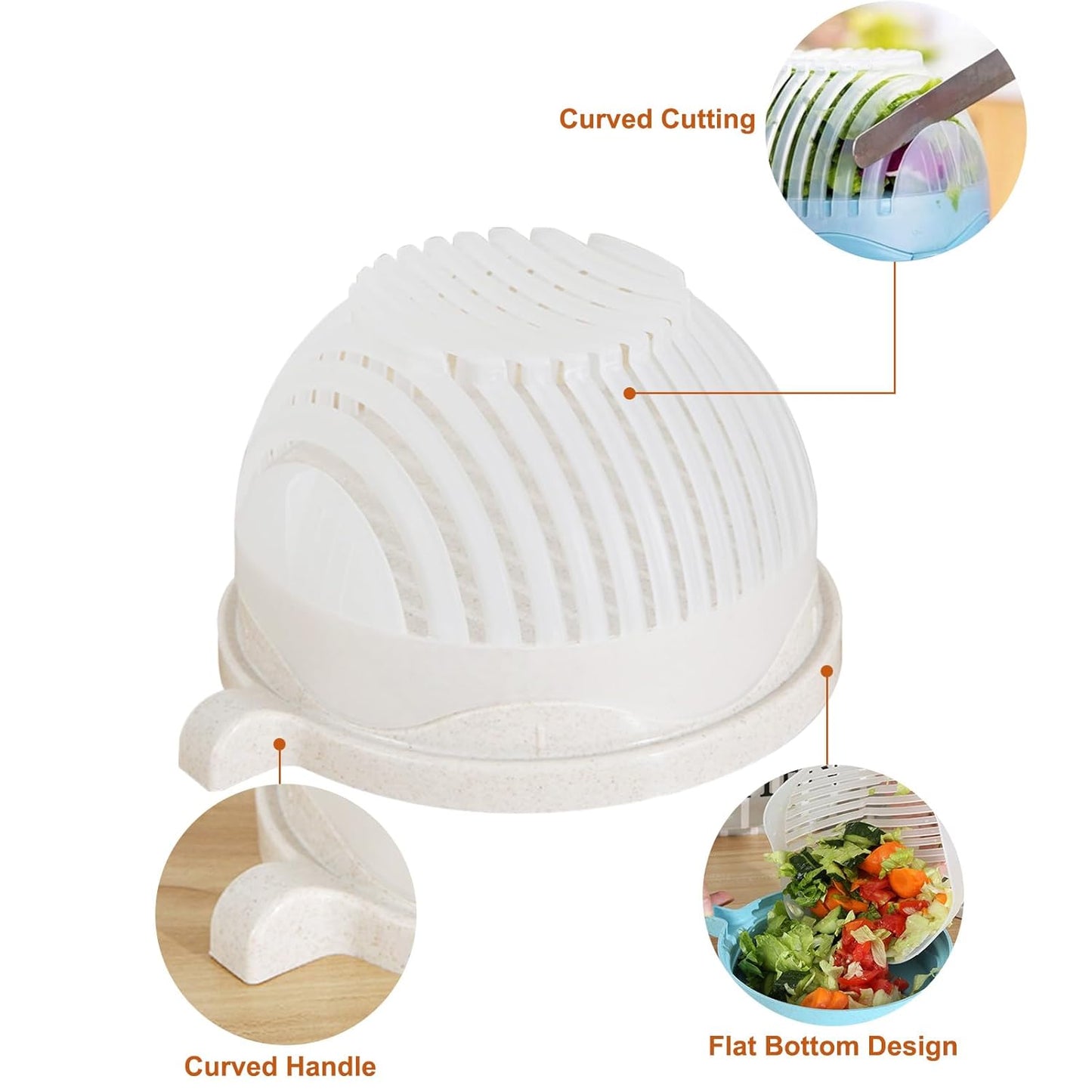 Multi-Use Time Saver Fruits & Vegetables Chopper Bowl