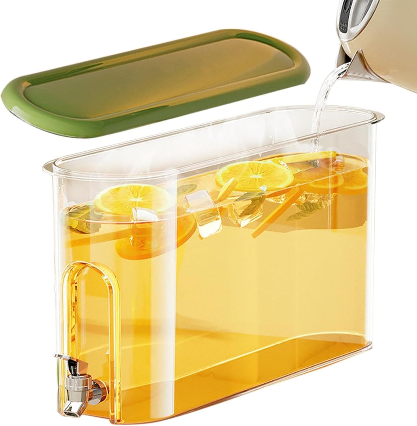 Clear Cold Kettle Beverage Dispenser with Faucet