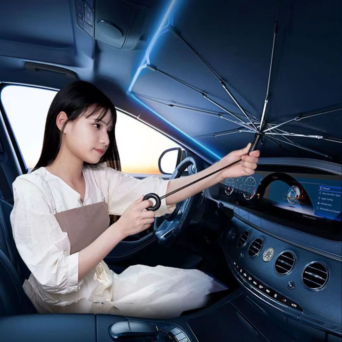 Ultimate Foldable Car Sunshade Heatshield Umbrella