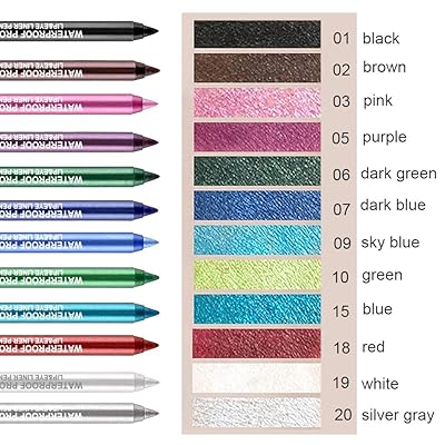 Smudge-Proof Professional Eyeliner Pen 12 Pcs Set