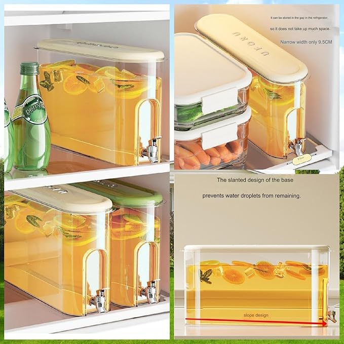 Clear Cold Kettle Beverage Dispenser with Faucet