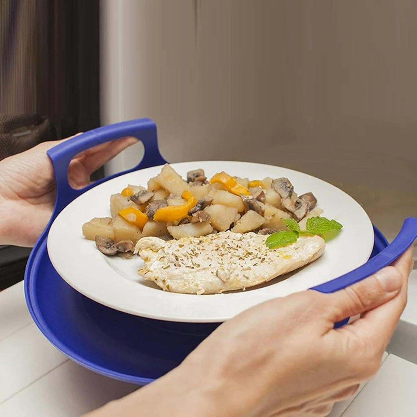 Burn-Free Multicolor Microwave Dish Holder(Set Of 2)
