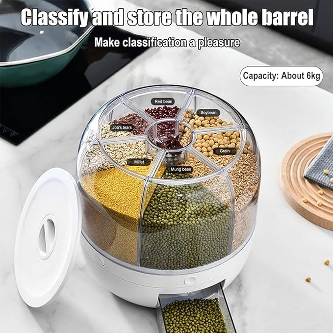 HexaDome 360° Rotating Grain Storage Container and Dispenser