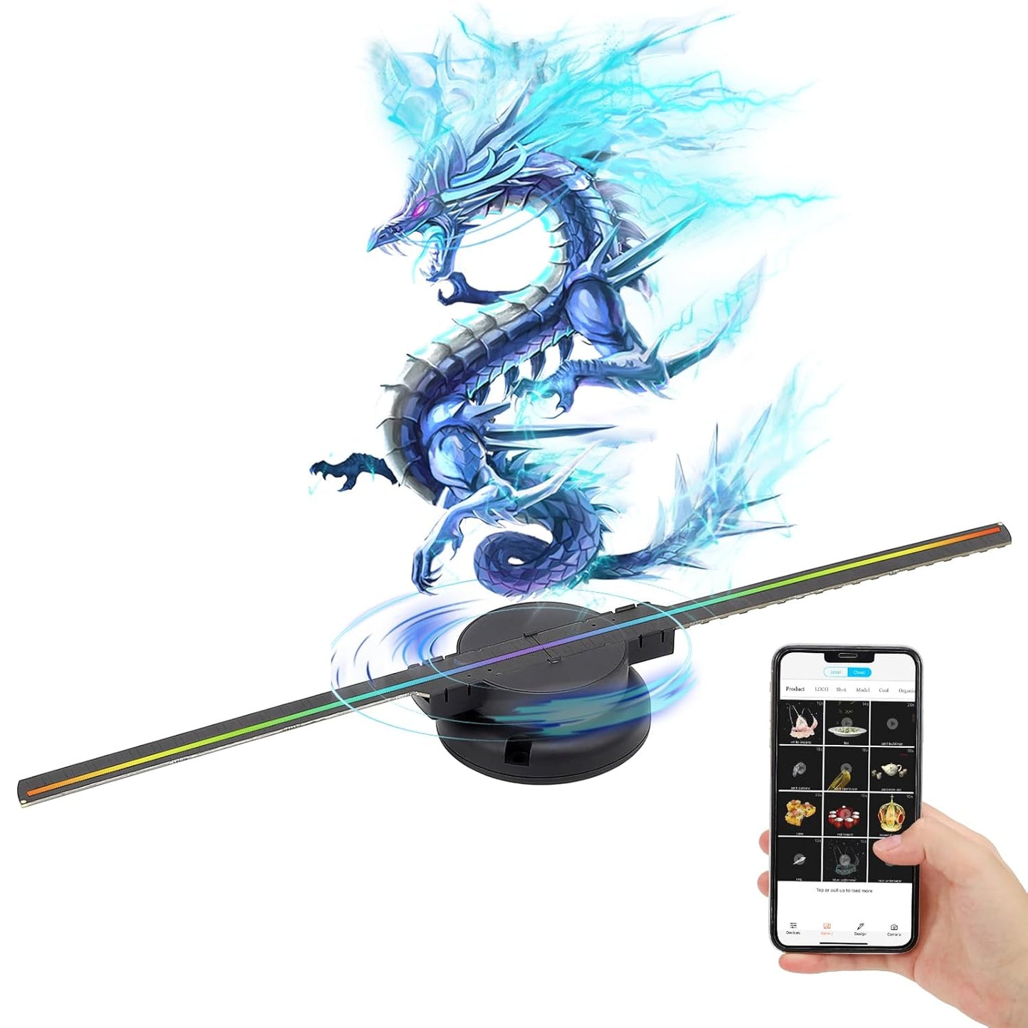 Holographic LED Fan