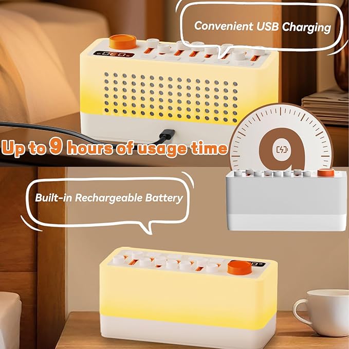 White Noise Sleep Sound Portable Bluetooth Speaker