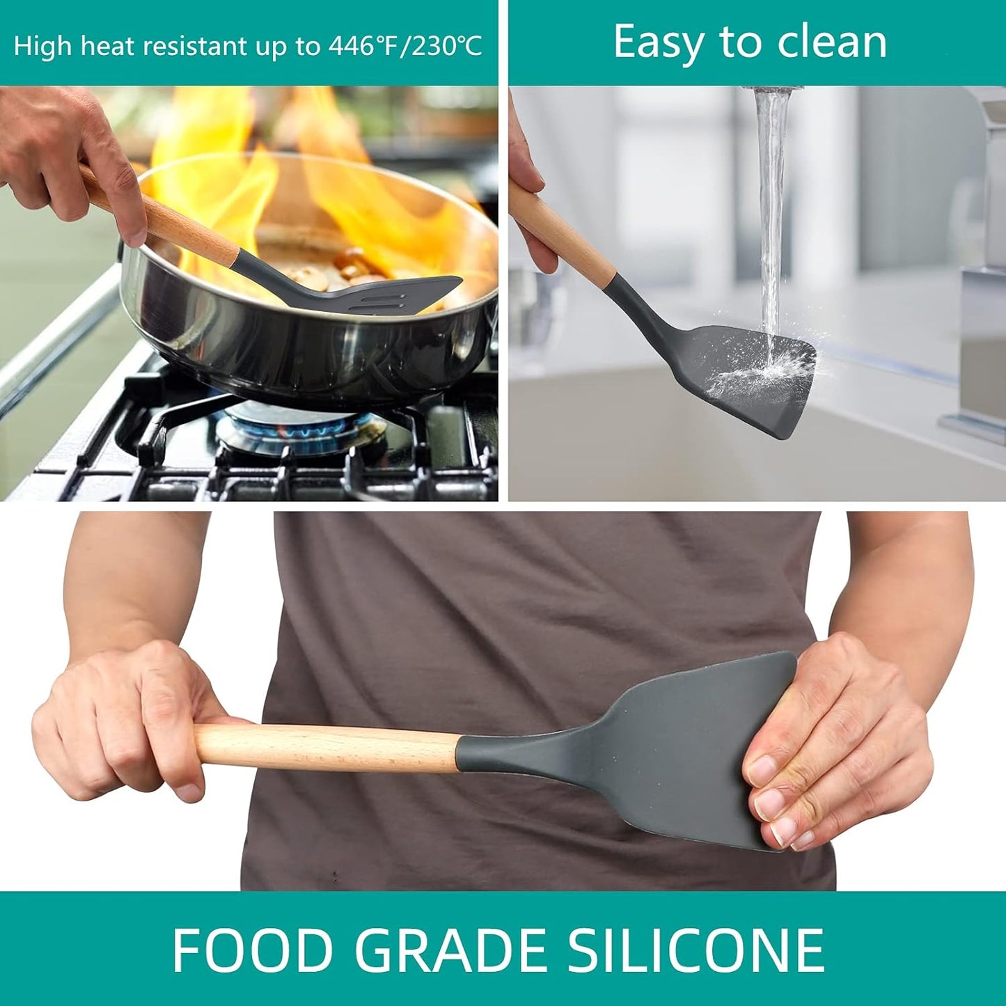 Non-Stick Wooden Multi Culinary Cookware Set