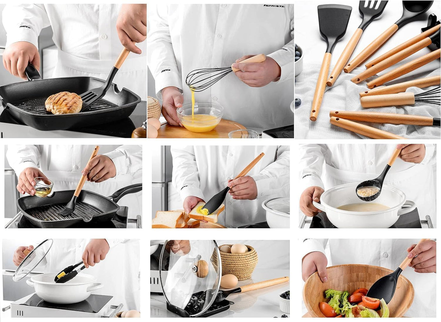 Non-Stick Wooden Multi Culinary Cookware Set