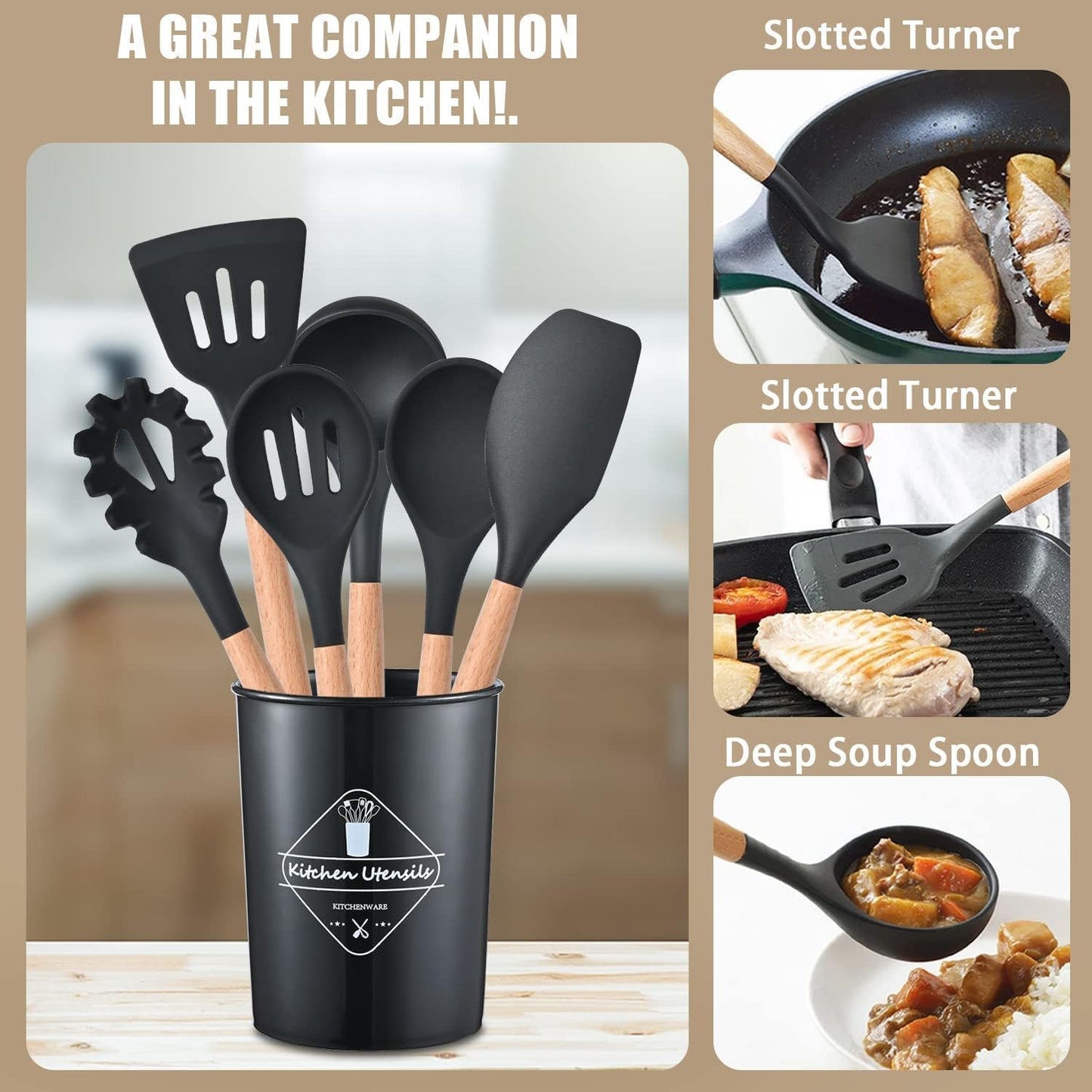 Non-Stick Wooden Multi Culinary Cookware Set