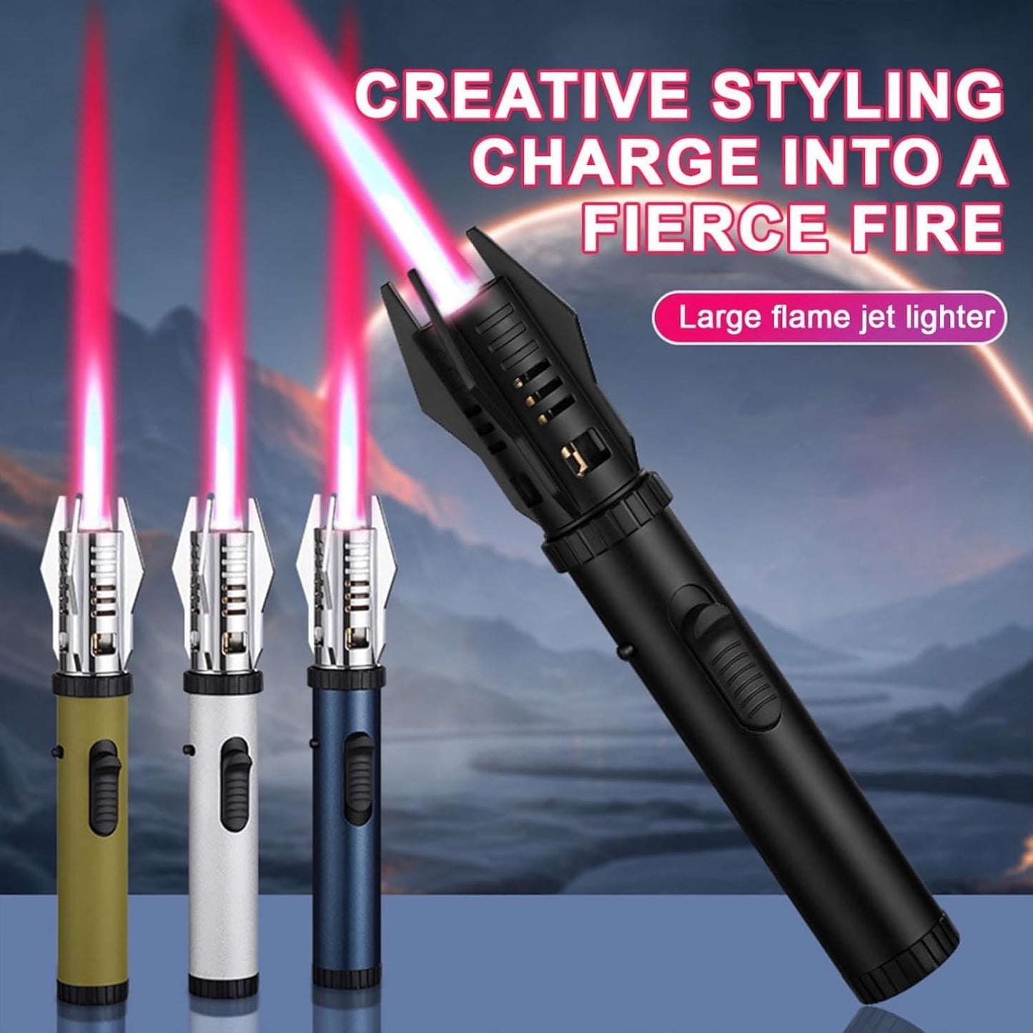 Safety Locked Mini Durable Metal Torch Lighter
