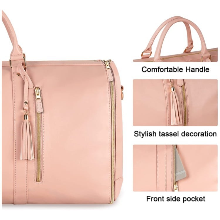 2 in 1 Foldable PU Leather Duffle Bag