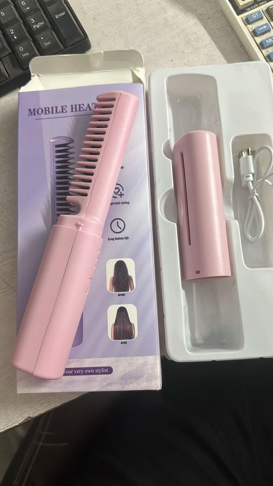 Cordless Styling Comb Portable Mini Hair Straightener