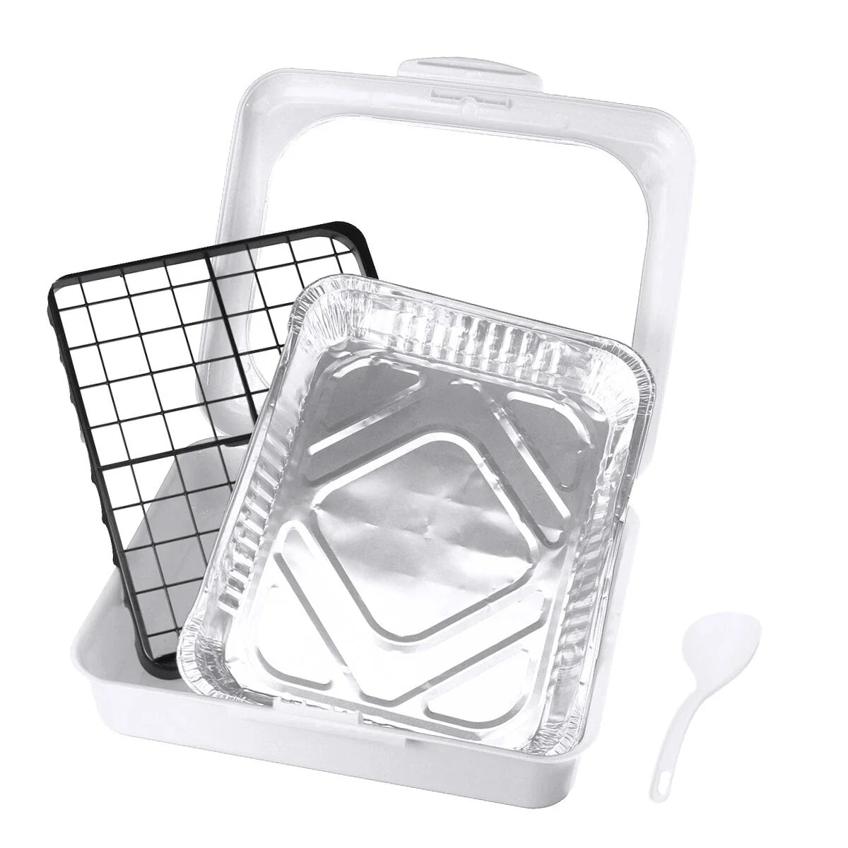 Portable Foil Tray Holder Set for Easy Outdoor Dining