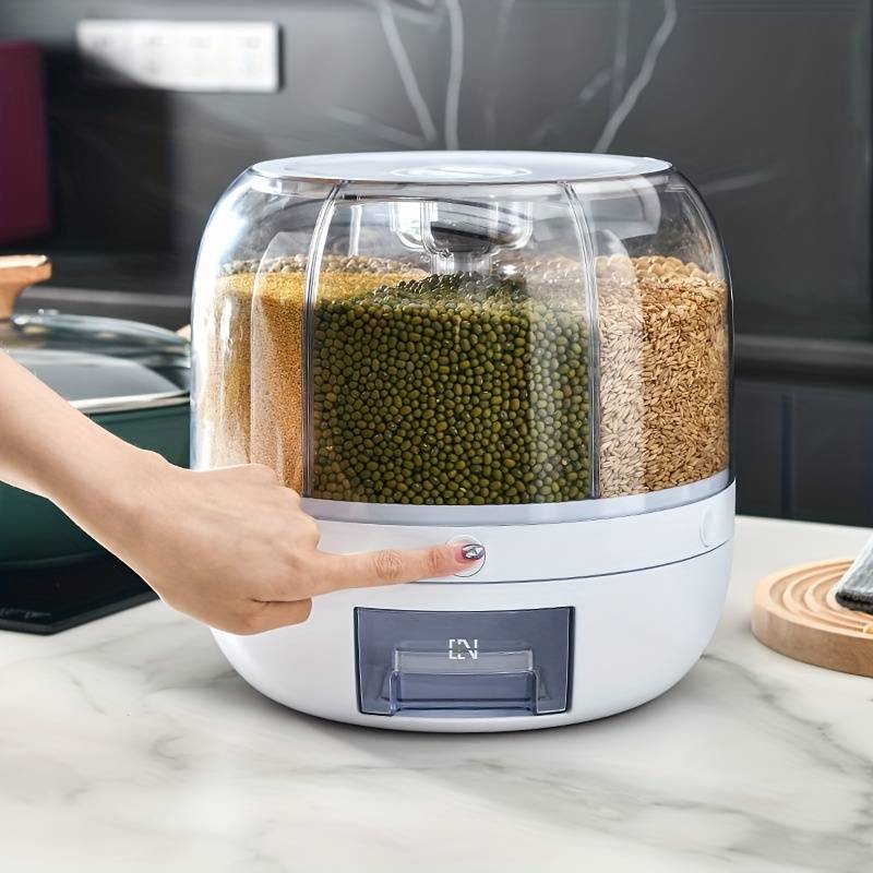 HexaDome 360° Rotating Grain Storage Container and Dispenser