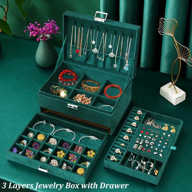 Elegant 3-Tier Jewelry Box