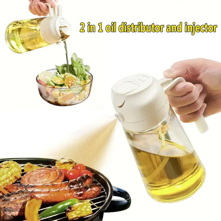 2 IN 1 Oil Sprayer & Dispenser for kitchen set off 2