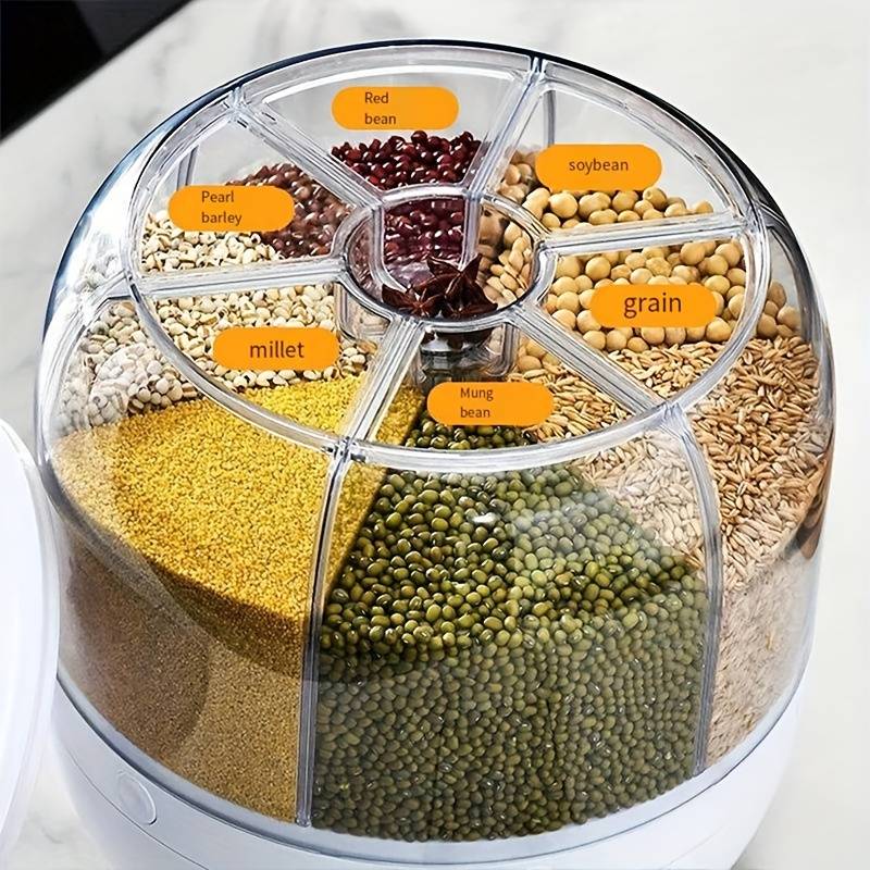 HexaDome 360° Rotating Grain Storage Container and Dispenser