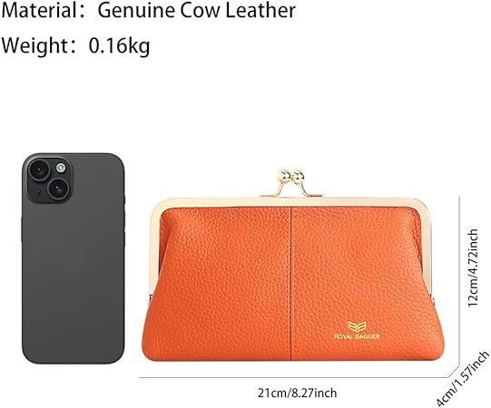 RFID Compact Leather Clutch Wallet