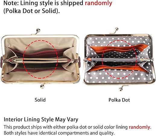 RFID Compact Leather Clutch Wallet