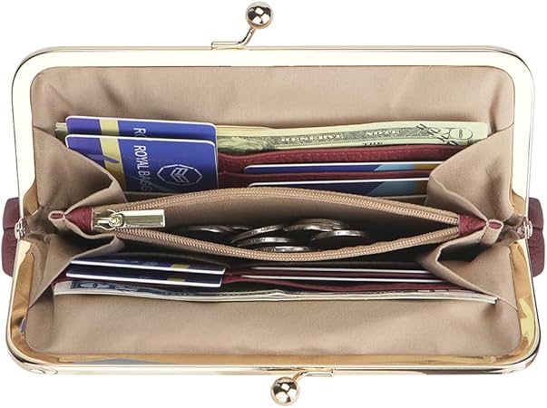 RFID Compact Leather Clutch Wallet