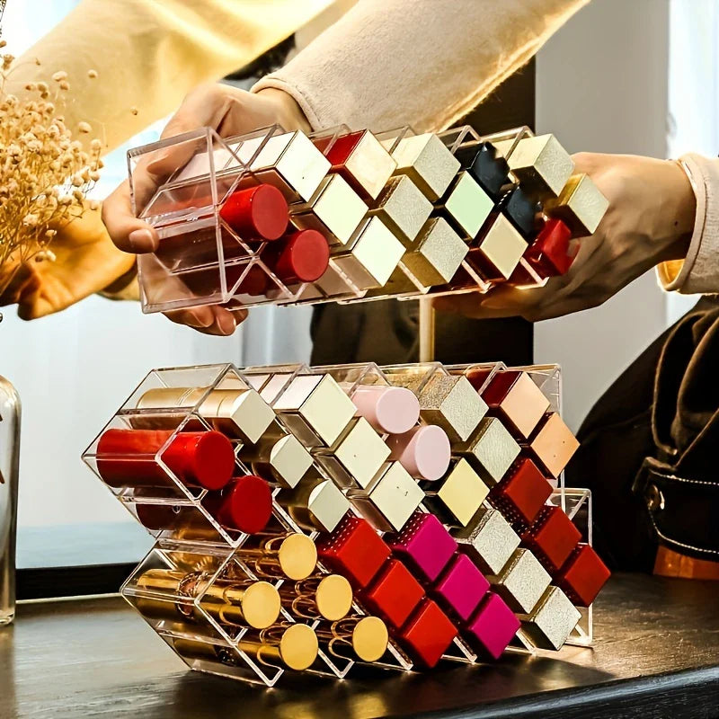 Chic Crystal Maze Lipstick Organizer
