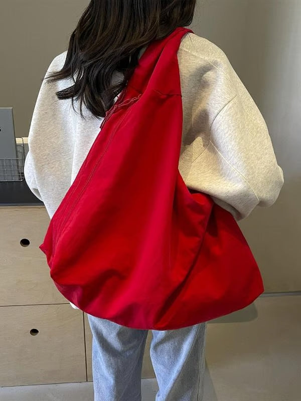 Textured Draped Tote Bag