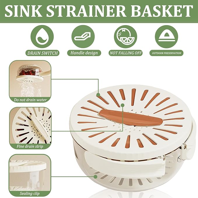 2-in-1 Fruit Washer & Storage Basket with Lid