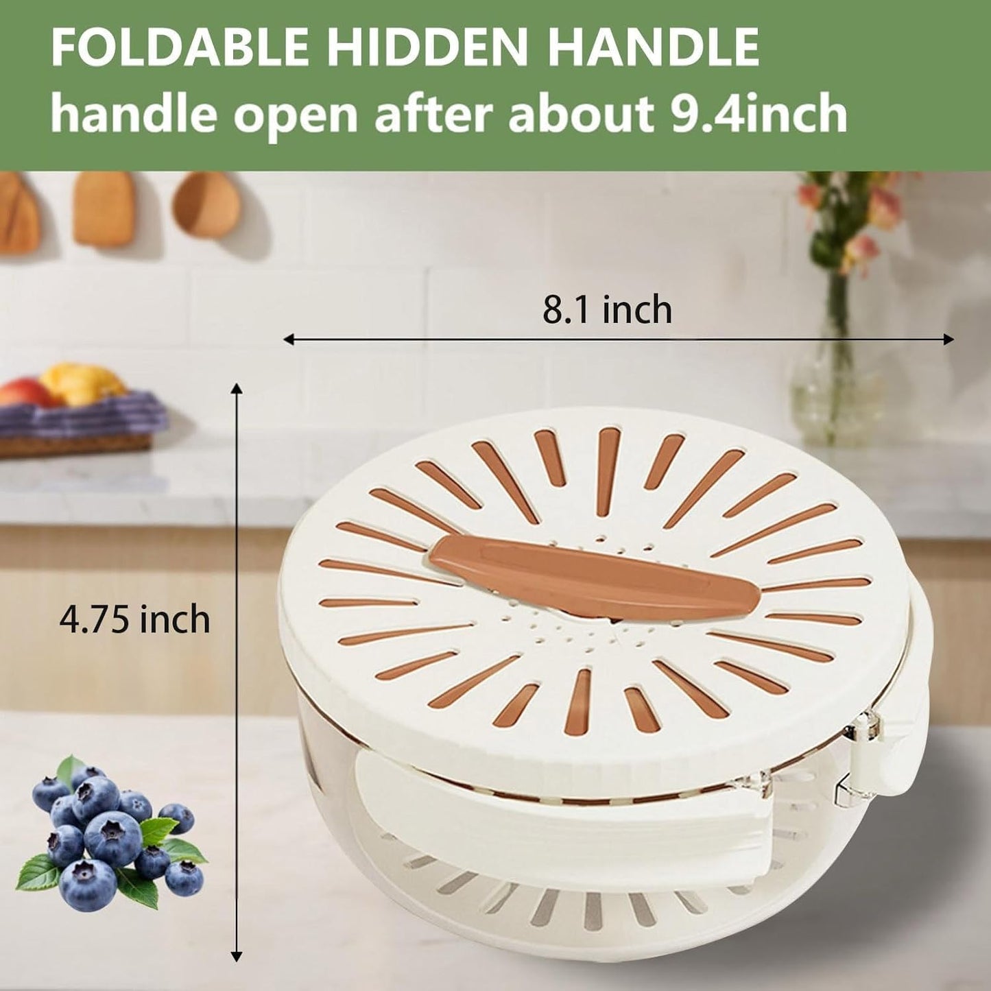 2-in-1 Fruit Washer & Storage Basket with Lid
