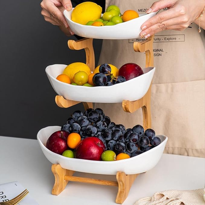Multifunctional 3-Tier Fruit Basket Stand