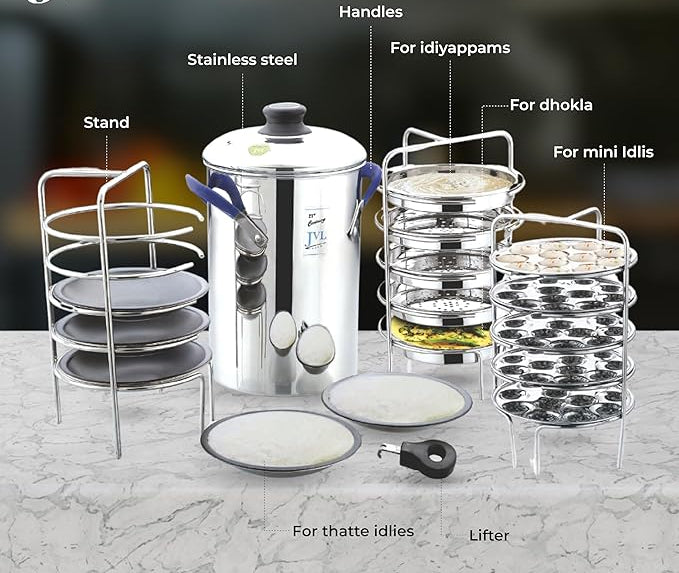 Multipurpose Stainless Steel Idli Maker Set