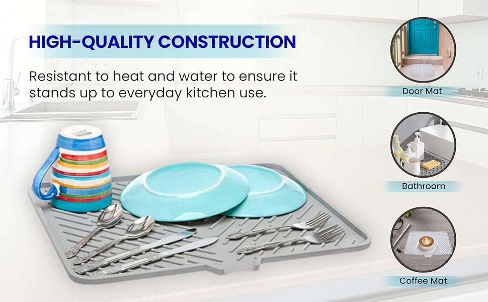 Foldable Easy-Clean Dish Drying Mat