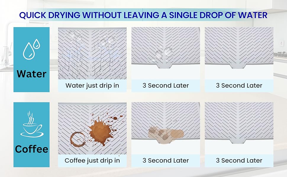 Foldable Easy-Clean Dish Drying Mat