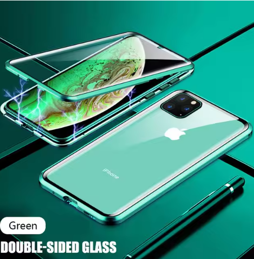 360° Magnetic Case with Double-Sided Tempered Glass