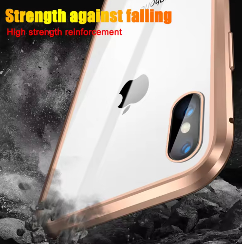 360° Magnetic Case with Double-Sided Tempered Glass