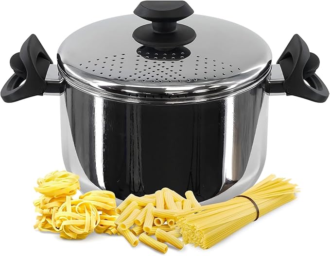 Non-Stick Cooking Pot with Strainer Lid