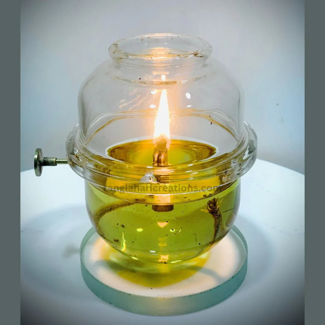 Glass Akhand Jyot Diya