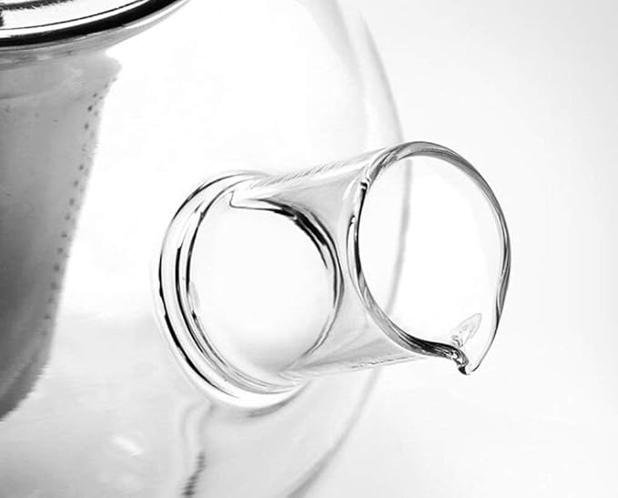 Glass Teapot with Stainless Steel Infuser & Lid