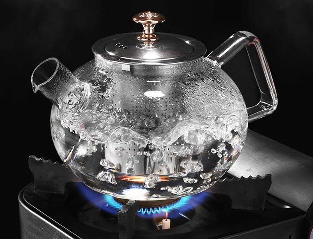 Glass Teapot with Stainless Steel Infuser & Lid