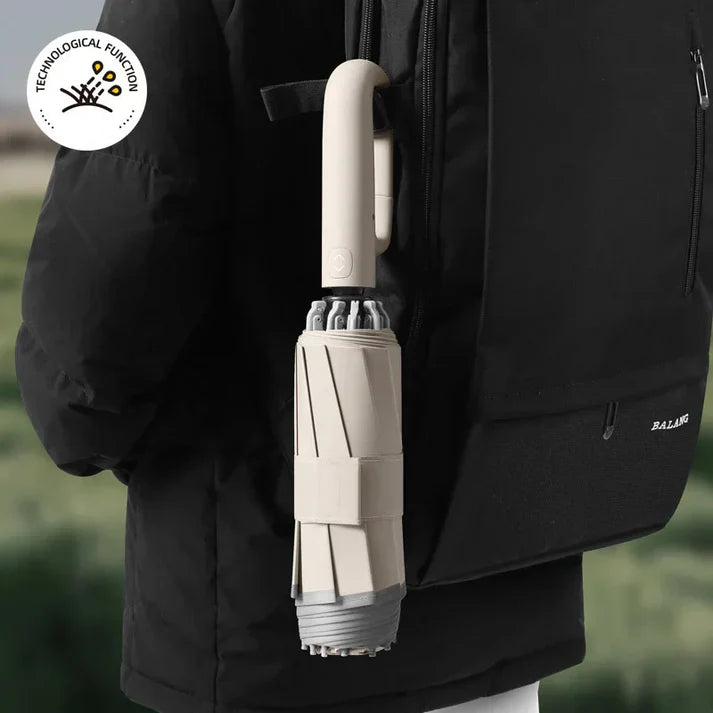 Compact Windproof Ring Buckle Umbrella