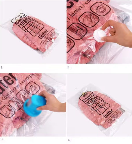 Side Zipper Hanging Vacuum Storage Bag