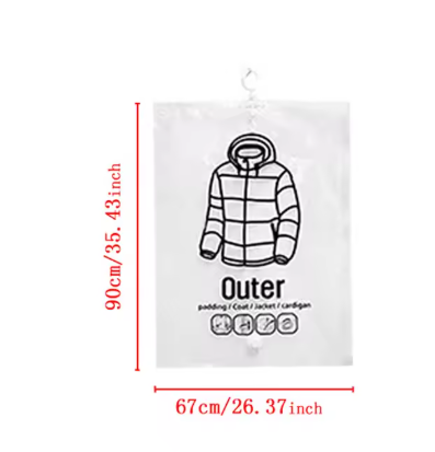 Side Zipper Hanging Vacuum Storage Bag